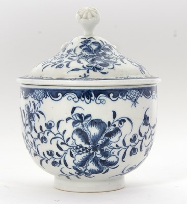 Lot 83 - A rare Lowestoft porcelain sucrier and cover
