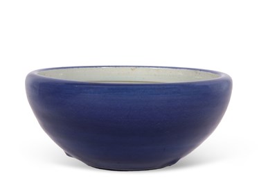 Lot 127 - A large Chinese blue ground bowl probably an...