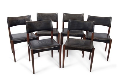 Lot 456 - A set of six mid Century dining chairs by...