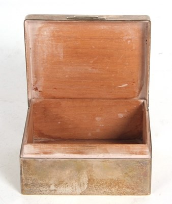 Lot 15 - George VI silver cigarette box of rectangular...