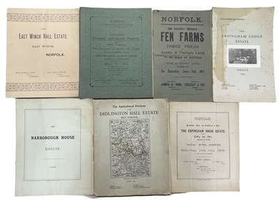 Lot 588 - ONE PACKET: 7 sets of sales particulars...