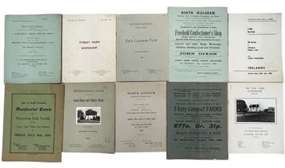 Lot 587 - ONE PACKET: Sales particulars for various...