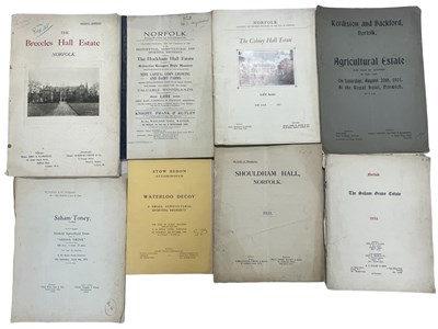 Lot 585 - ONE PACKET: sales particulars for various...