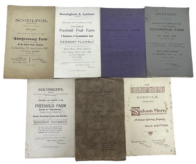 Lot 584 - ONE PACKET: sales particulars for various...