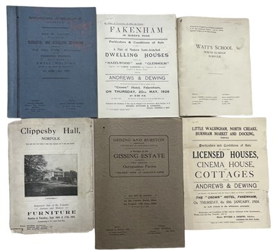 Lot 572 - ONE PACKET: sales particulars for various...
