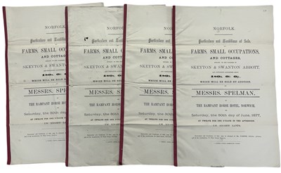 Lot 581 - ONE PACKET: Four sets of sales particulars for...