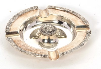 Lot 46 - A George VI silver ashtray of circular form...