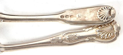Lot 51 - George IV silver butter knife, fiddle, shell...
