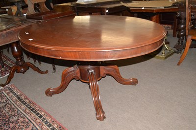 Lot 419 - Victorian mahogany table with oval top,...