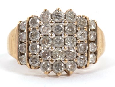 Lot 88 - A 9ct diamond ring, set with five graduated...