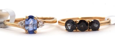 Lot 110 - Two 9ct gemset rings: to include a 9ct pale...