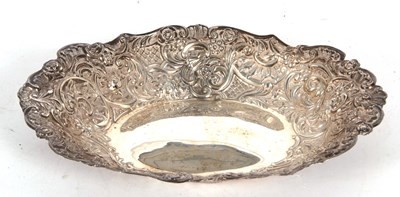 Lot 64 - A late Victorian oval shaped dish, heavily...