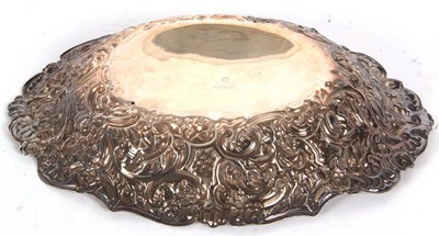 Lot 64 - A late Victorian oval shaped dish, heavily...