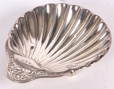 Lot 66 - Mixed Lot: Late Victorian silver shell dish,...