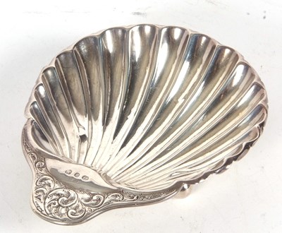 Lot 66 - Mixed Lot: Late Victorian silver shell dish,...