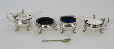 Lot 70 - Mixed Lot: A silver hinged mustard and open...