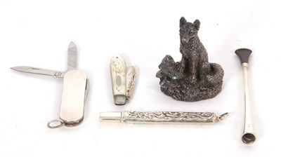 Lot 75 - Mixed Lot: Silver bladed mother of pearl cased...