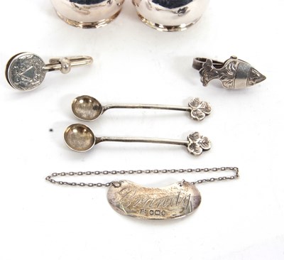 Lot 85 - Mixed Lot: A pair of small Victorian silver...