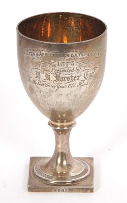 Lot 127 - A George III silver goblet having engraved...