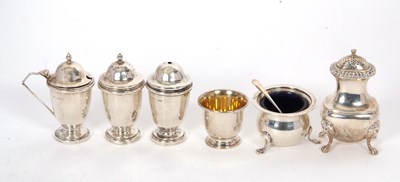 Lot 134 - Mixed Lot: George VI silver three piece...