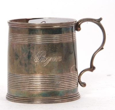 Lot 144 - A George III York christening tankard of very...