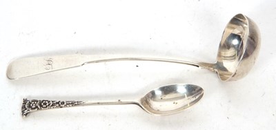 Lot 158 - Mixed Lot: A Scottish Provincial toddy ladle...