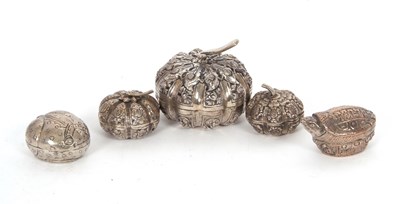 Lot 179 - Mixed Lot: A Cambodian white metal "Betel" nut...