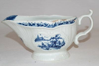 Lot 292 - A large Worcester sauce boat, the moulded body...