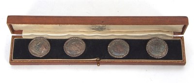 Lot 101 - Cased set of four late 19th Century white...