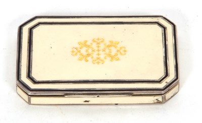 Lot 193 - Art Deco enamel box of rectangular form having...