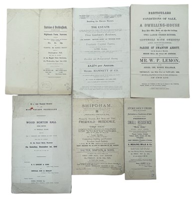 Lot 555 - ONE PACKET: Sales particulars for various...