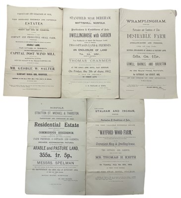 Lot 559 - ONE PACKET: Sales particulars for various...