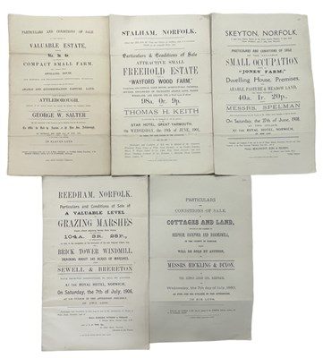 Lot 560 - ONE PACKET: Sales particulars for various...