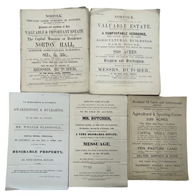Lot 565 - ONE PACKET: Sales particulars for various...