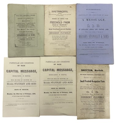Lot 563 - ONE PACKET: Sales particulars for various...