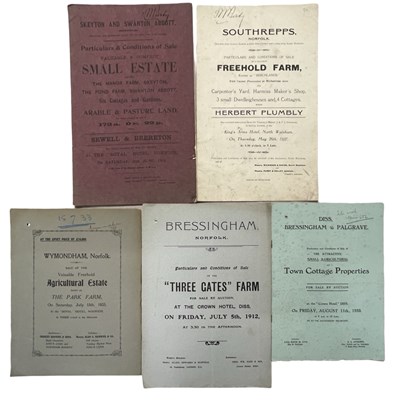 Lot 574 - ONE PACKET: Sales particulars for various...