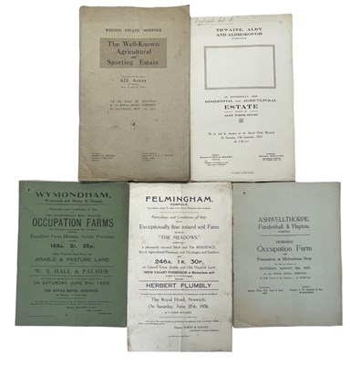 Lot 575 - ONE PACKET: Sales particulars for various...