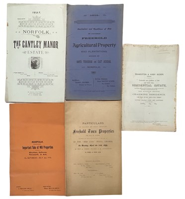 Lot 577 - ONE PACKET: Sales particulars for various...