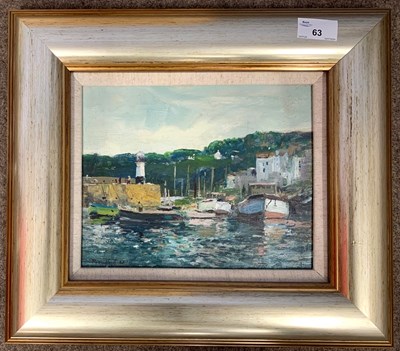 Lot 63 - James Proudfoot (1908-1971), Harbour scene,...