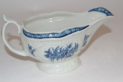 Lot 293 - A Worcester porcelain sauce boat circa 1770,...