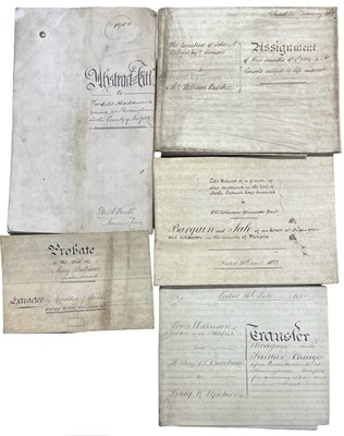 Lot 593 - ONE PACKET: Various vellum documents...