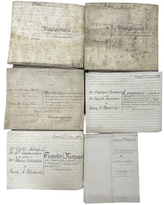 Lot 595 - ONE PACKET: Various vellum documents...