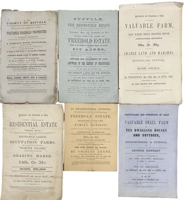Lot 550 - ONE PACKET: Sales particulars for various...
