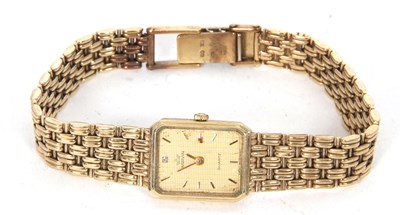 Lot 442 - A yellow metal Marvin ladies wristwatch, the...