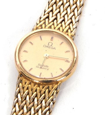 Lot 446 - A ladies Omega Deville quartz wristwatch,...