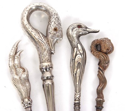 Lot 230 - A Victorian solid silver mounted novelty swan...