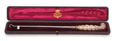 Lot 233 - A cased Victorian silver and steel long...