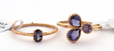 Lot 115 - Two 9ct gemset rings: to include a 9ct single...