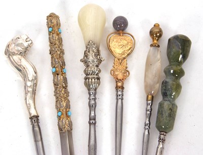 Lot 301 - Group of button hooks to include a Chrisford &...