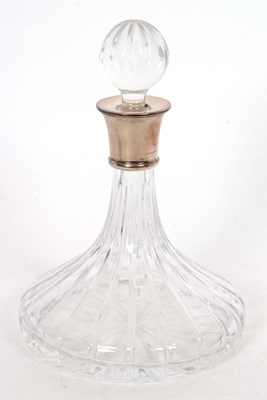 Lot 347 - An Elizabeth II large crystal ships decanter...